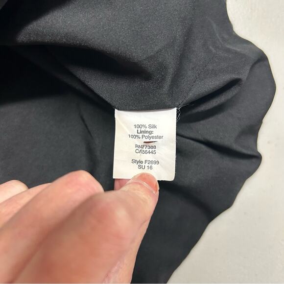 Madewell Silk Skirt Elastic Waist A-Line Slit Across Front Womens Size Large - Picture 4 of 4